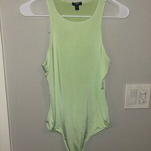 Express Light Green Sleeveless Bodysuit